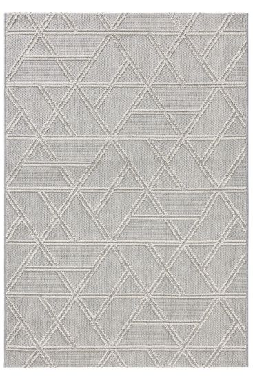 Albae Grey Cream Patterned Area Rug