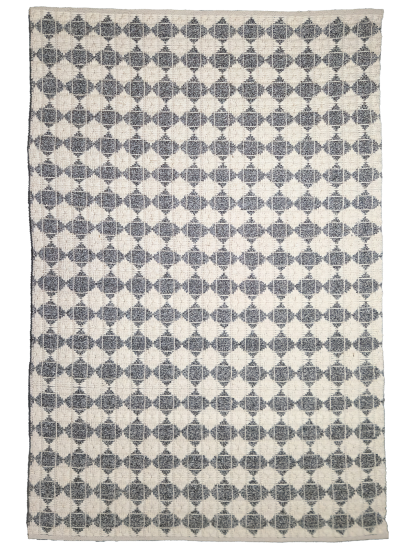 Tufted32 Cream Black Patterned Geometric Indoor Rug
