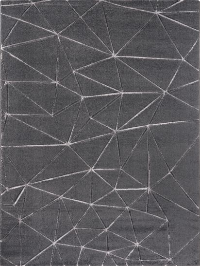 Black & Grey Twist Geometric Rug