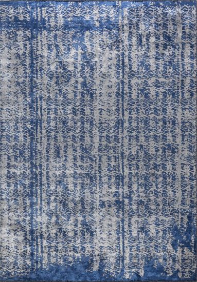 Saffron Blue & Grey Abstract  Outdoor Rug