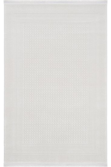 Pelptis Cream Modern Bordered Indoor Rug