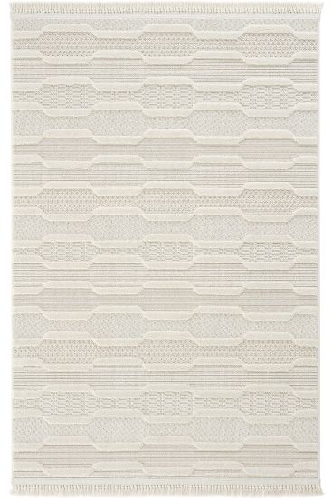 Arpeton Cream Modern Geometric Area Rug