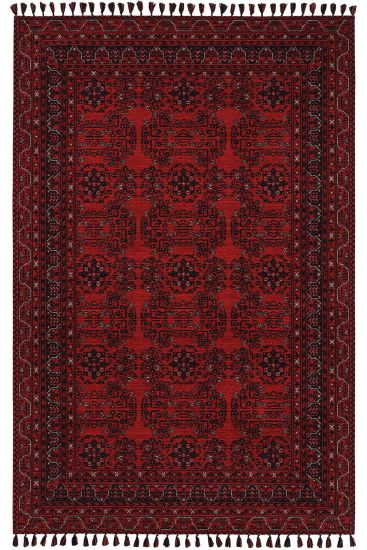 Aptolias Red Black Persian & Oriental Bedroom Rug