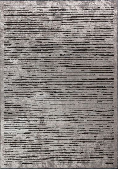 Black & Grey Stripes Utopia  Living Room Rug