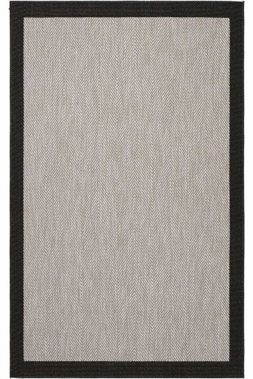 Easy85 Beige Grey Plain Bordered Area Rug