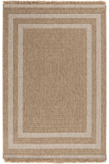 Haptir Beige & Grey Jute & Sisal Outdoor Rug