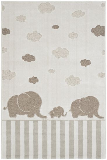 Smile85 Cream Beige Modern Kids Indoor Rug