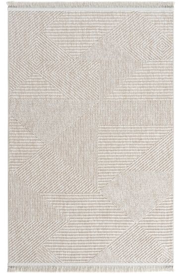 Verptal Beige Modern Geometric Indoor Rug