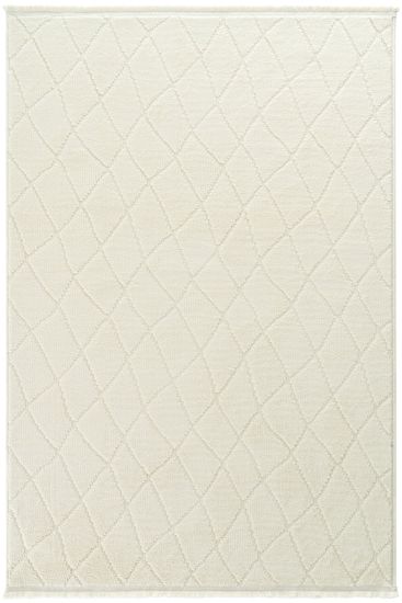 Neptork Cream Patterned Living Room Rug