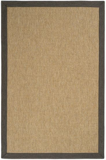 Sipatal Jute & Sisal Bordered Brown Black Outdoor Area Rug