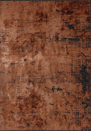 Orange & Black Abstract Mirage Area Rug