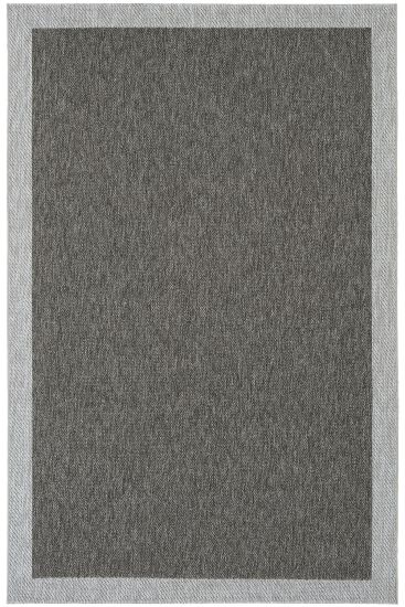 Elena85 Charcoal Grey Modern Plain Bedroom Rug