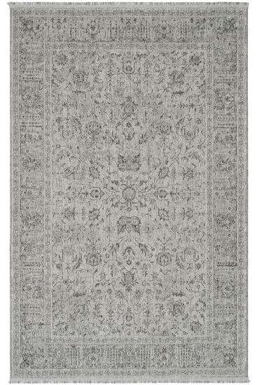Zerina85 Grey Patterned Area Rug