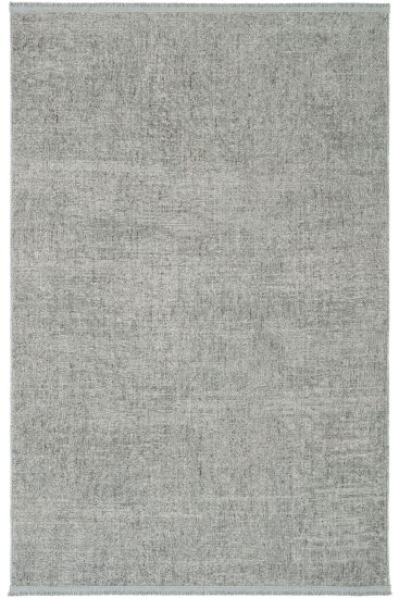 Zerina85 Grey Plain Bedroom Rug