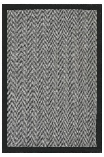 Smart85 Grey Black Plain Living Room Rug