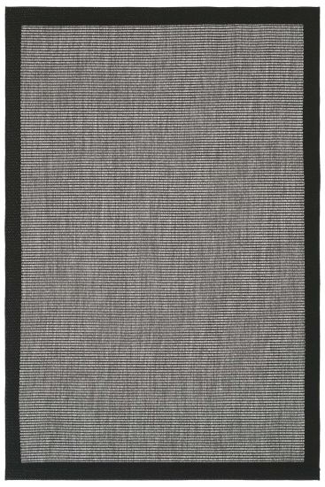 Smart85 Plain Grey Black Living Room Rug