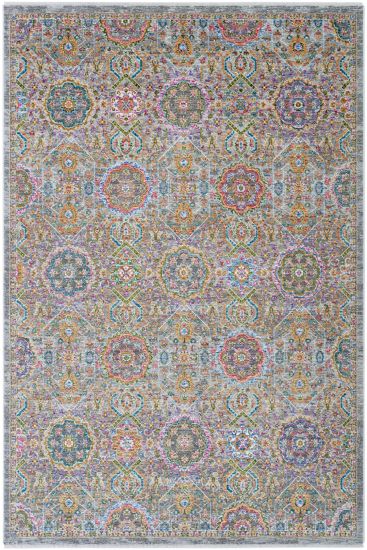 Mondela85 Multicolour Patterned Bordered Living Room Rug