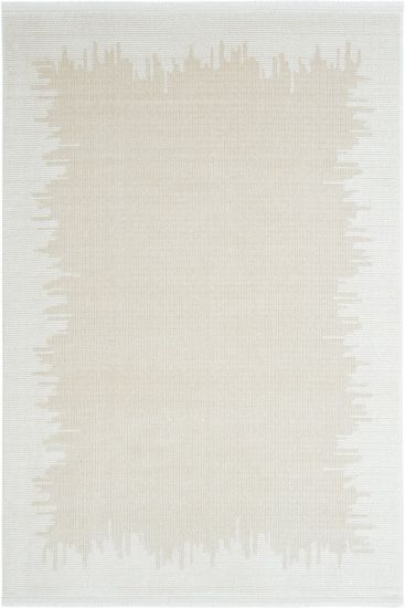 Arezzo85 Beige Cream Patterned Bedroom Rug