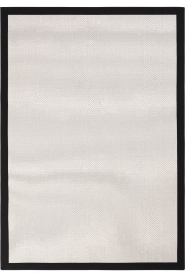 Sisal85 Beige Cream Plain Bordered Bedroom Rug