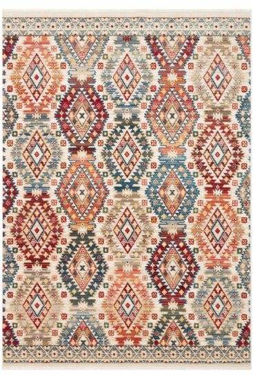 Anka85 Multicolour Modern Patterned Bedroom Rug