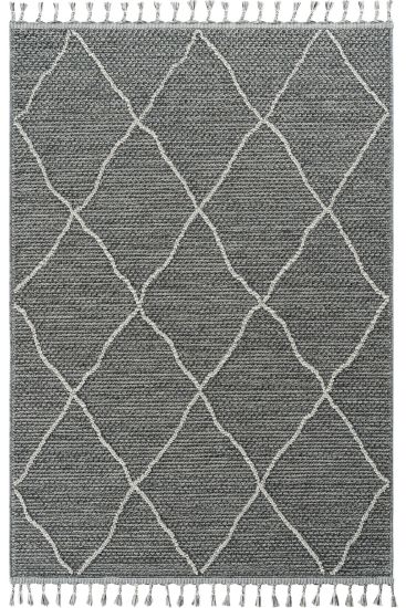 Eltipa Grey Geometric Indoor Rug