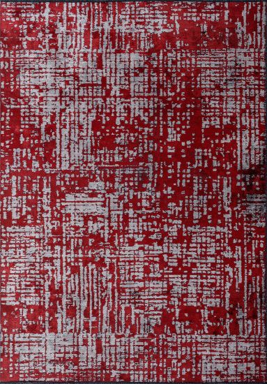Red & Grey Sable Outdoor Abstract Rug