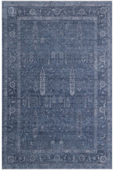 Sahmaran85 Blue Patterned Living Room Rug