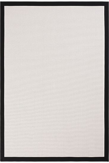 Sisal85 Plain Bordered Beige Cream Bedroom Rug