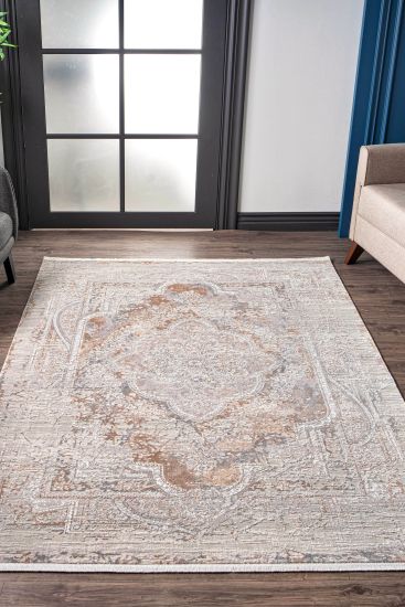 Galleria Copper Distressed Persian Area Rug