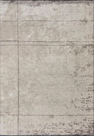 Brown & Grey Saffron Abstract Indoor Outdoor Rug