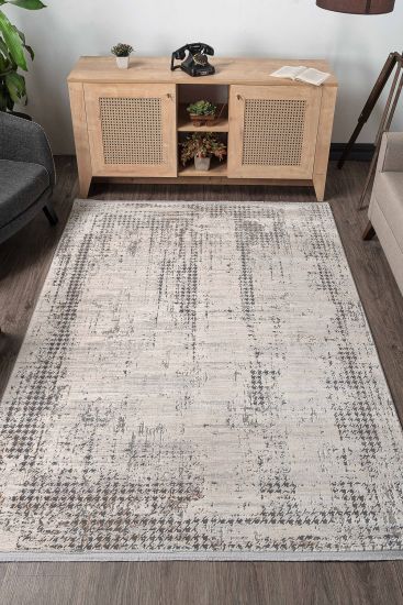 Gravitas Cream Abstract Area Rug
