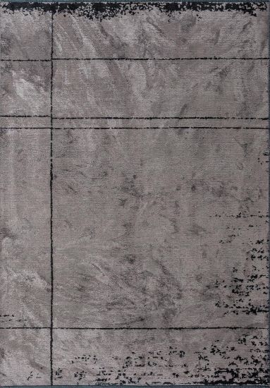 Grey & Black Saffron Outdoor Abstract Rug