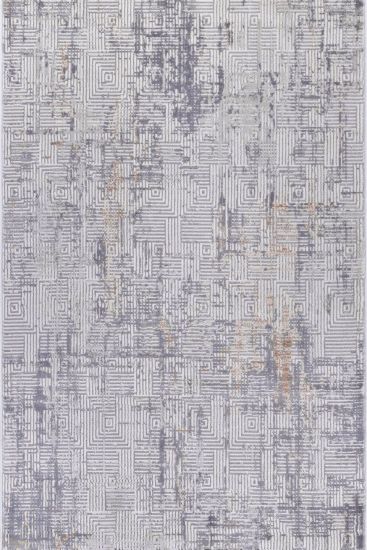 Moratta Grey Geometric Abstract Rug