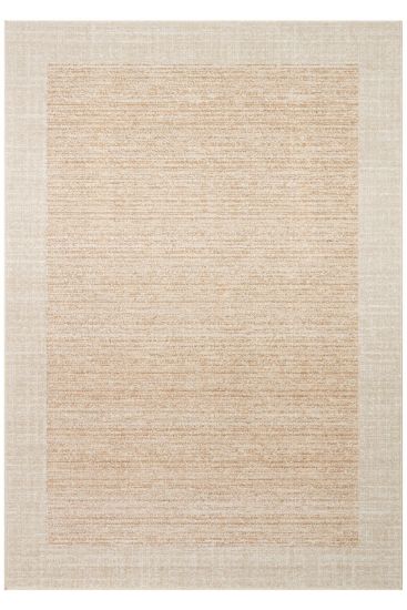 Patara85 Beige Plain Bordered Living Room Rug