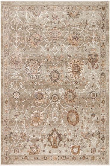 Bosna85 Copper Patterned Bordered Indoor Rug