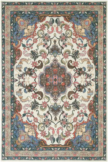 Private85 Multicolour Modern Patterned Bedroom Rug