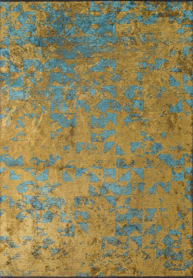 Motif Yellow & Blue Abstract Living Room Rug