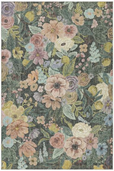 Coloris85 Multicolour Modern Floral Bedroom Rug