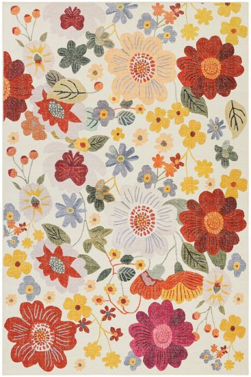 Coloris85 Floral Multicolour Indoor Rug