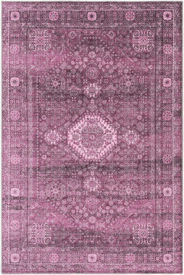 Private85 Pink Modern Patterned Indoor Rug
