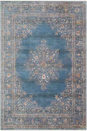 Panama85 Blue Beige Modern Patterned Indoor Rug