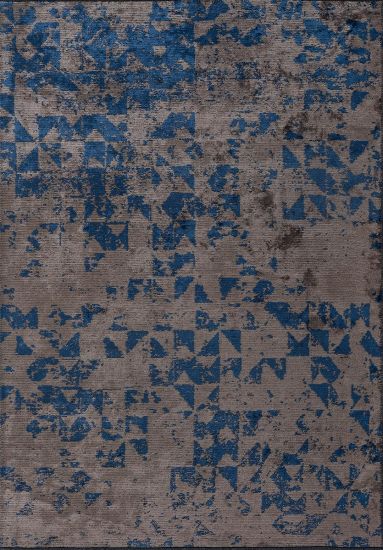 Motif Blue & Grey Abstract Indoor Outdoor Rug