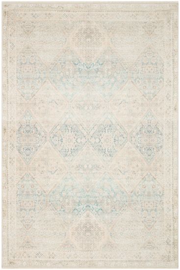 Gizia85 Cream Blue Persian & Oriental Distressed Bedroom Rug