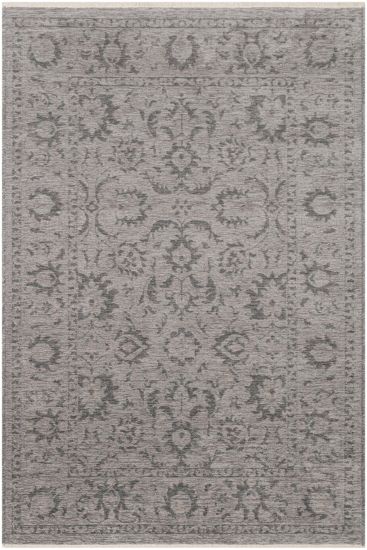 Azelia85 Grey Cream Modern Floral Bedroom Rug