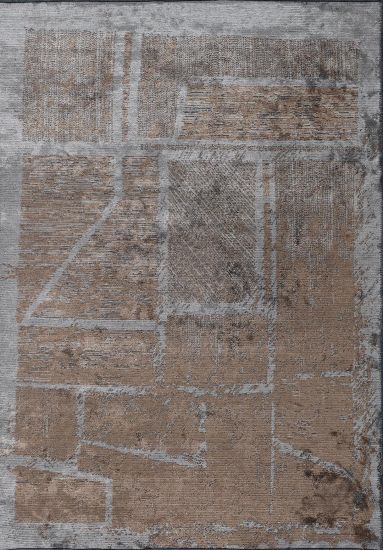 Abstract Brown & Grey Loom Outdoor Rug
