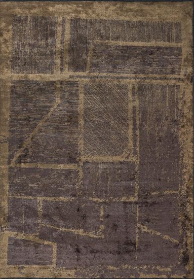 Loom Brown Modern Abstract Outdoor Rug