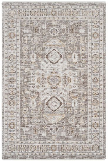 Belina85 Beige Cream Oriental Bordered Area Rug