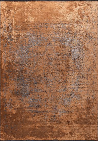 Tweed Orange & Grey Abstract Modern Rug