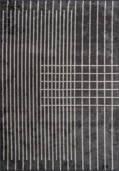 Hearthloom Grey Geometric Indoor Outdoor Rug