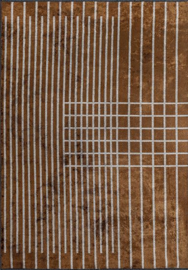 Hearthloom Brown & Grey Geometric Living Room Rug